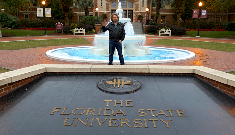 Director Joel Gilbert at FSU campus in Tallahassee
